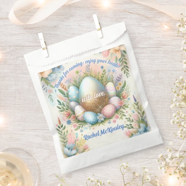 Sachets En Papier Chasse aux oeufs de Pâques pour enfants Fête d'ann (Coupé)