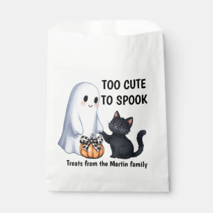 Sachets En Papier Chat fantôme d'Halloween trop mignon pour effrayer