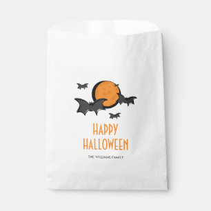 Sachets En Papier Chauves-souris et Lune Halloween Traiter Favoriser