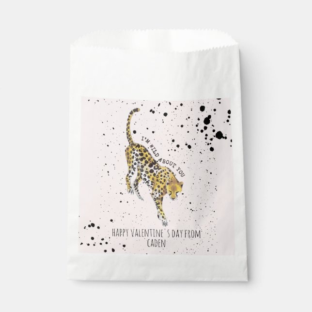Sachets En Papier Cheetah Wild À propos de vous Classe Valentine