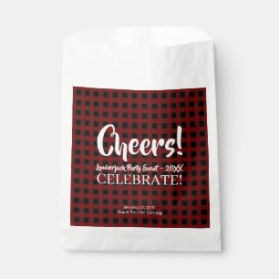 Sachets En Papier Chemise à carreaux bûcheron rustique Cheers Célébr