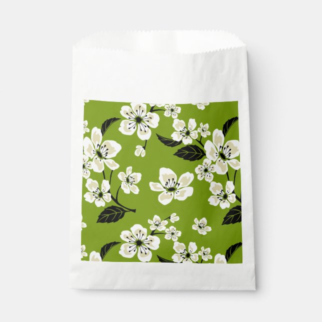 SACHETS EN PAPIER CHERRY BLOSSOM - SAKURA (MATCHA GREEN) (Devant)