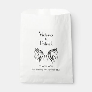 Sachets En Papier Cheval Merci personnalisé