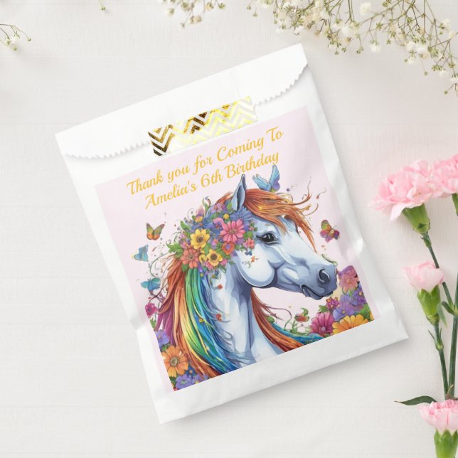Sachets En Papier Cheval Whimsical Rainbow Floral Equestriday (Scellé)