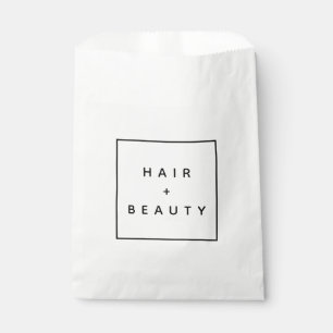 Sachets En Papier CHEVEUX + BEAUTÉ styliste élégant logo sac cadeau