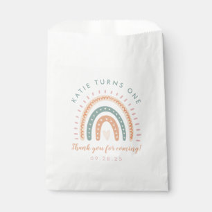 Sachets En Papier Chic Boho Rainbow Pastel Premier Anniversaire 