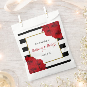 Sachets En Papier Chic Moderne Luxe Mariage Collection - Roses rouge