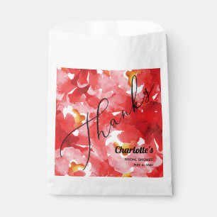 Sachets En Papier Chic Roses Rouges Merci Floral