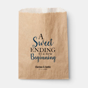 Sachets En Papier Chic Sweet Terminer le nouveau Mariage bleu marine