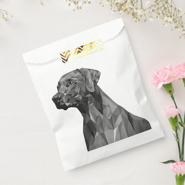Sachets En Papier Chien géométrique gris (Scellé)