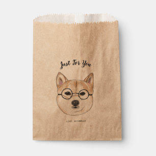 Sachets En Papier Chien Hipster, Shiba Inu Uniquement pour vous pe