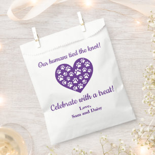 Sachets En Papier Chien Merci Mariage Cookie Animal Treat Pup Violet