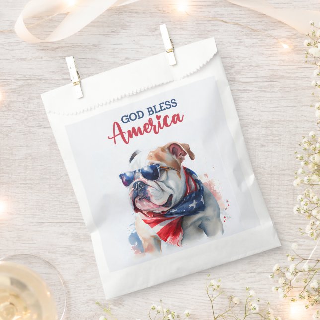Sachets En Papier Chien patriote-Bouledogue (Coupé)