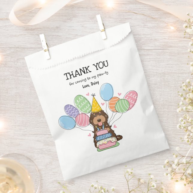 Sachets En Papier Chocolat Tan Cockapoo fête d'anniversaire Cavapoo (Coupé)