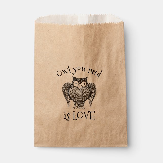 Sachets En Papier Chouette dont vous avez besoin (Devant)