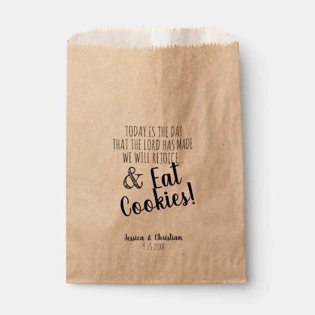 Sachets En Papier Christian Bible Verse Mariage Cookie Buffet Bar (Devant)