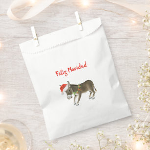 Sachets En Papier Christmas Burro Feliz Navidad Personnalisable