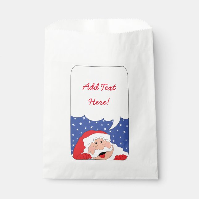 Sachets En Papier Christmas PÈRE NOËL DIT Personnaliser Favonalize S (Devant)