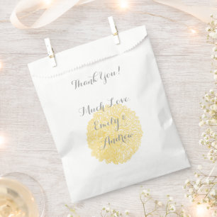 Sachets En Papier Chrysanthemum Bloom Sunny Elegance Mariage Jaune