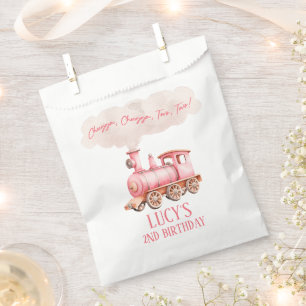 Sachets En Papier Chugga Deux Choo Choo Train 2e fête d'anniversaire