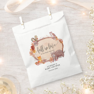 Sachets En Papier Chute en Amour Animaux des bois, Baby shower rusti