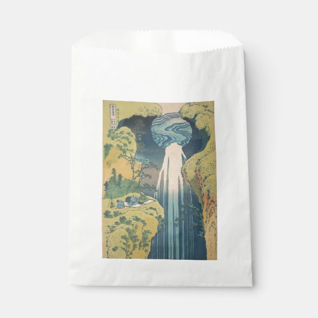 Sachets En Papier Chutes d'Amida d'Hokusai Japon Cascade  (Devant)