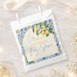 Sachets En Papier Ciao Bambino shower de bébé au citron grec