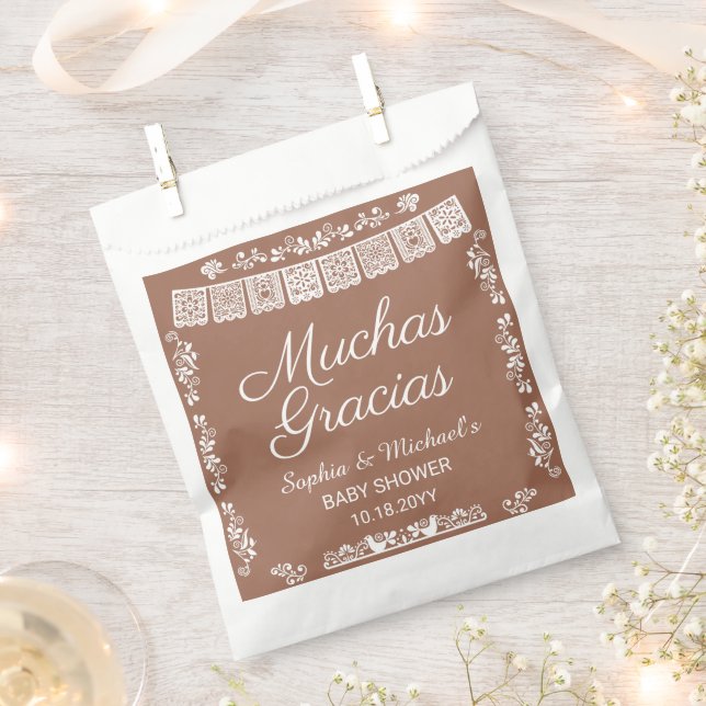 Sachets En Papier Cielito Lindo Baby Shower Muchas Gracias (Coupé)