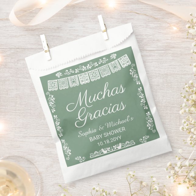 Sachets En Papier Cielito Lindo Baby Shower Muchas Gracias (Coupé)