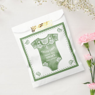Sachets En Papier Cielito Lindo Merci vert baby shower