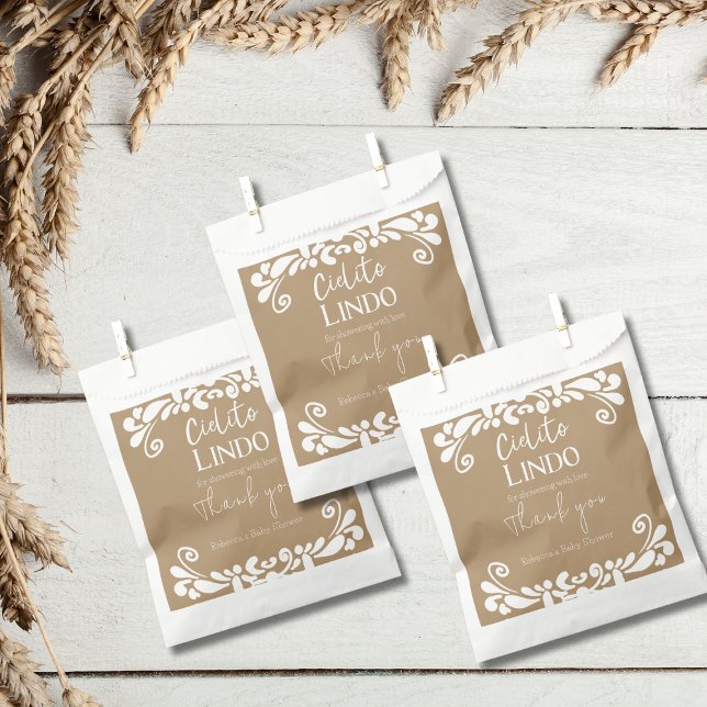 Sachets En Papier Cielito Lindo Talavera Baby shower mexicain Fiesta (Créateur téléchargé)
