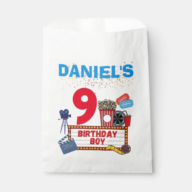 Sachets En Papier Cinéma Nuit Cinéma Anniversaire Soirée Thème (Devant)