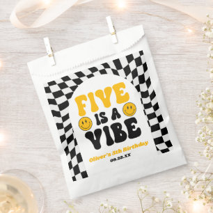 Sachets En Papier Cinq Est Une Vibes Rétro Cinquième 5ème Anniversai