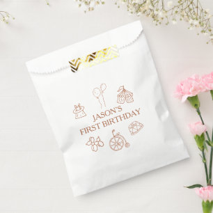Sachets En Papier Cirque d'anniversaire pour le premier anniversaire