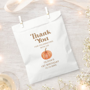 Sachets En Papier Citrouille Boho Automne Merci Anniversaire