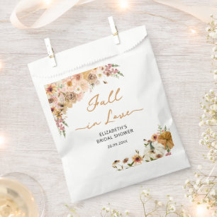 Sachets En Papier Citrouille de chute en amour avec Fête des mariées
