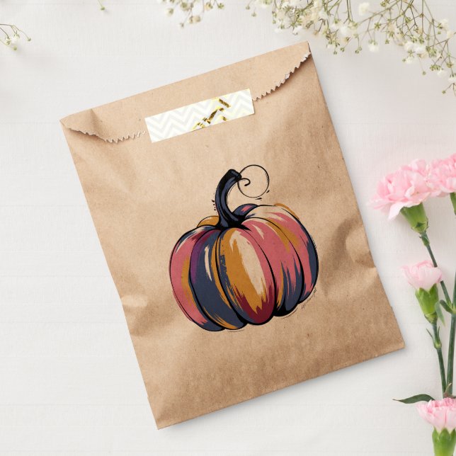 Sachets En Papier Citrouille de léopard drôle Halloween Automne  (Scellé)