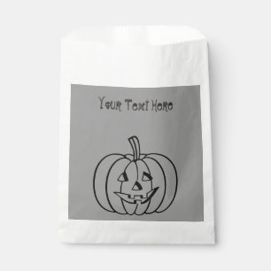 Sachets En Papier Citrouille drôle avec le des bonbons ou un sort