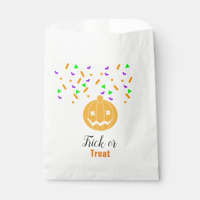 Sachets En Papier Citrouille Éffrayant Halloween | Sprinkles Confett (Devant)