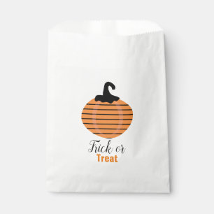 Sachets En Papier Citrouille géométrique Halloween à rayures