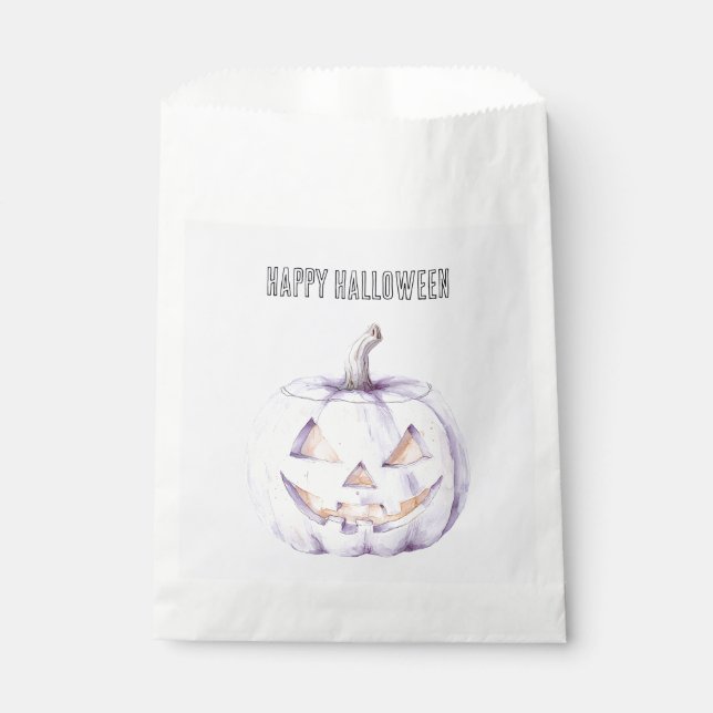 Sachets En Papier Citrouille Halloween lavande (Devant)
