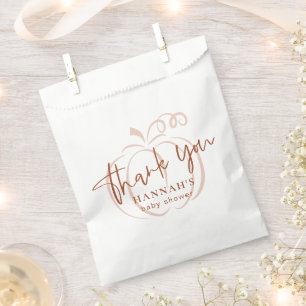 Sachets En Papier Citrouille Terracotta Baby shower de terre bohème