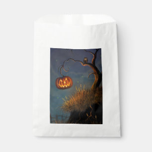 Sachets En Papier Citrouilles et Hibou d'Halloween