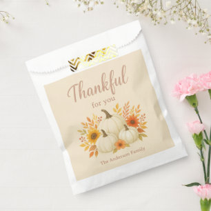 Sachets En Papier Citrouilles et Tournesols d'automne Thanksgiving