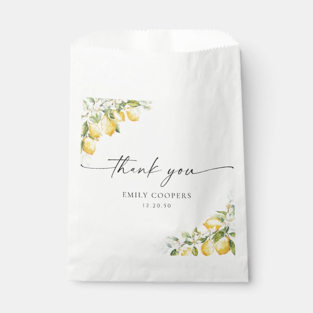 Sachets En Papier Citrus citron Baby shower Favoriser Sac (Devant)