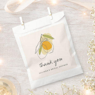 Sachets En Papier Citrus Lemon Fête des mariées minimaliste moderne