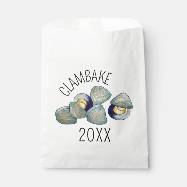 Sachets En Papier Clams Clambake Rhode Island Nouvelle-Angleterre (Devant)
