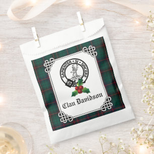 Sachets En Papier Clan Davidson Crest Badge & Tartan Holiday