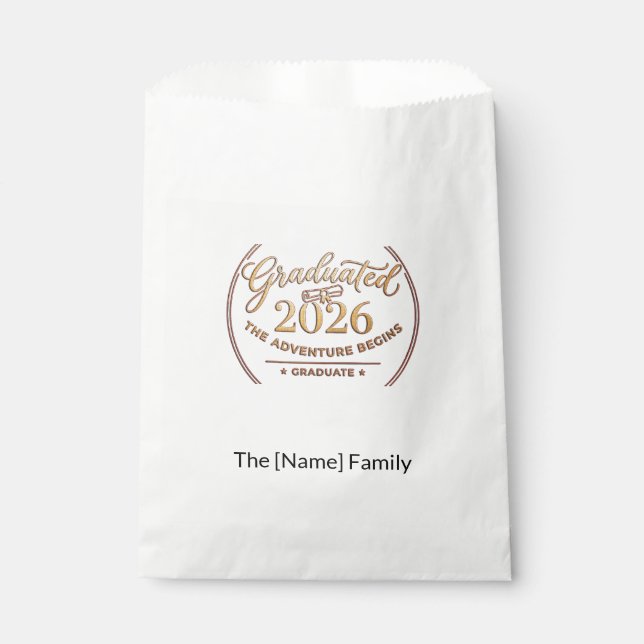 Sachets En Papier Class of 2026 / Bolsas Recuerdo Adventure (Devant)