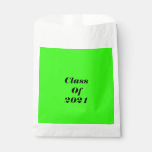 Sachets En Papier Classe De 2021 Custom Neon Green Graduation Party